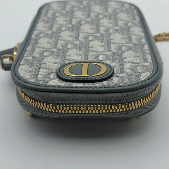 Christian Dior 30 Montaigne Call'in Phone Holder Oblique Jacquard Bucket Bag - Picture 6 of 15